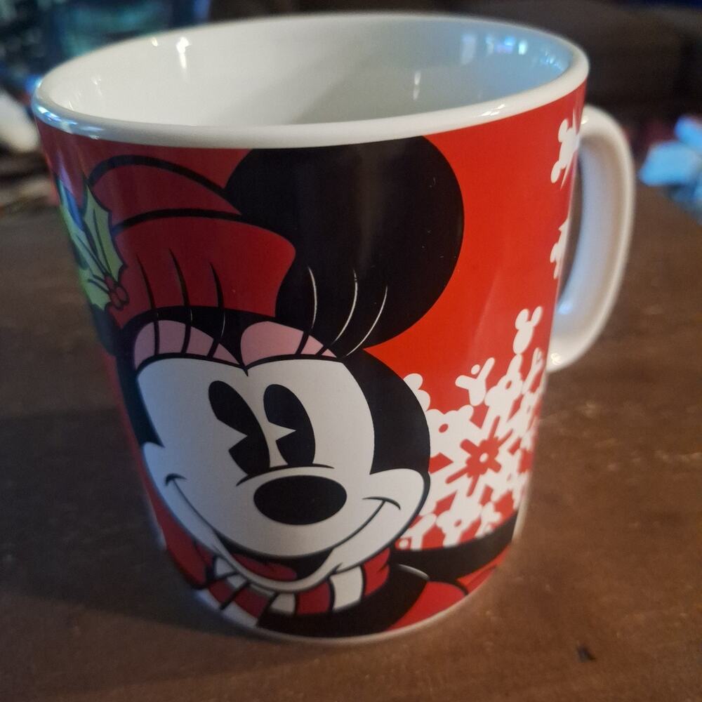 Disney Minnie Mouse Mug Holiday Coffee Mug Galerie Ceramic XL Christmas EUC